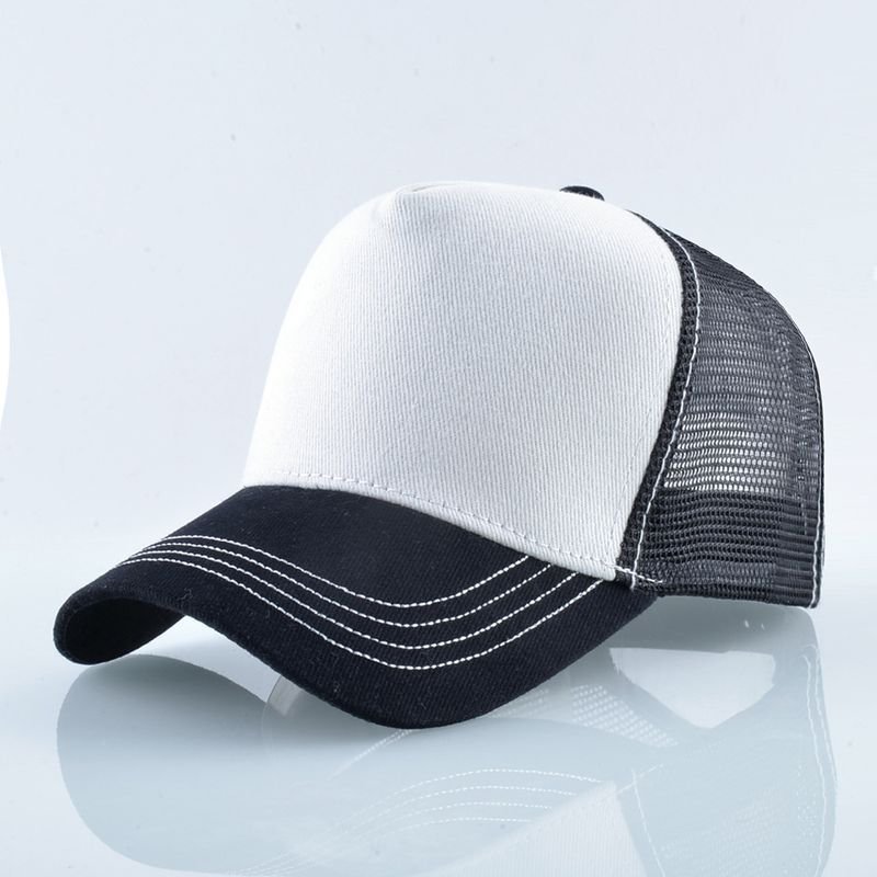 Custom Men Casual Solid Color Breathable Truck Hat