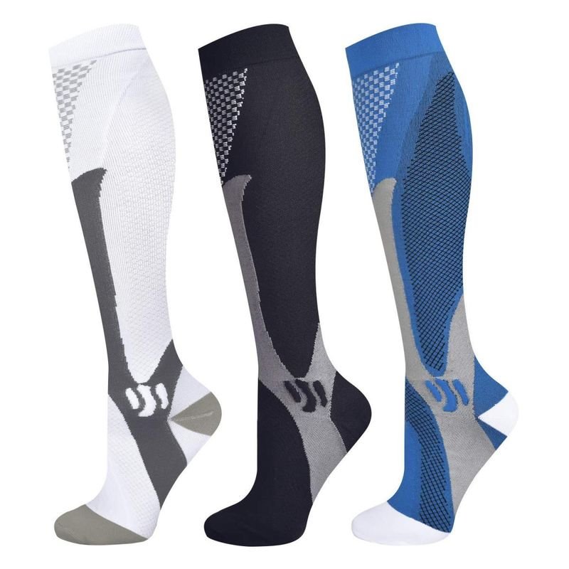 Simple Neutral Outdoor Riding Sports Nylon Pressure Socks