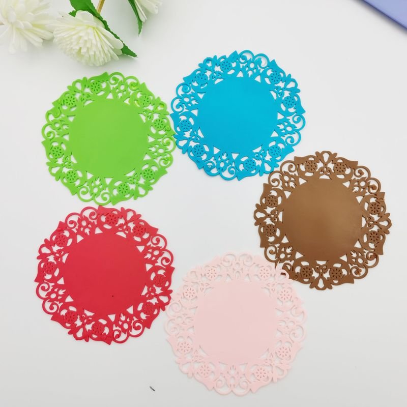 Creative Hollow Silicone Floral Shape Non-Slip Anti-Scald Heat Insulation Tea Coaster