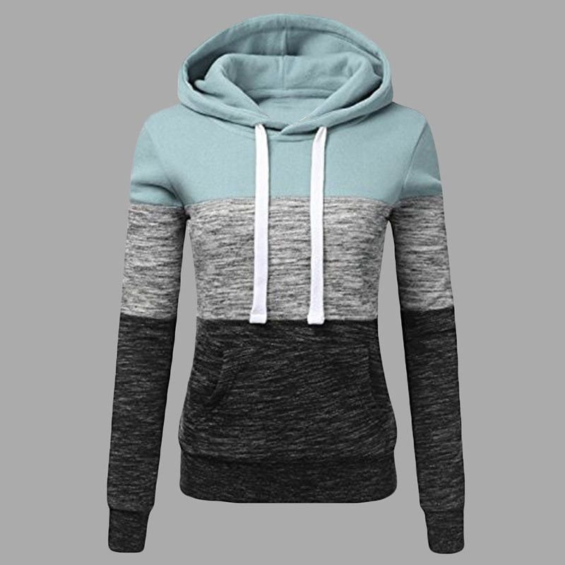 Women Casual Color-Block Hoodie Custom