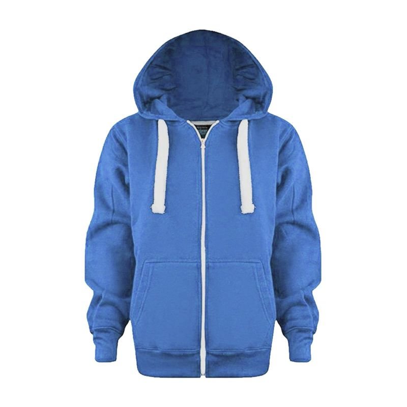 Autumn And Winter Children'S Kids Zipper Solid Color Hoodie Custom