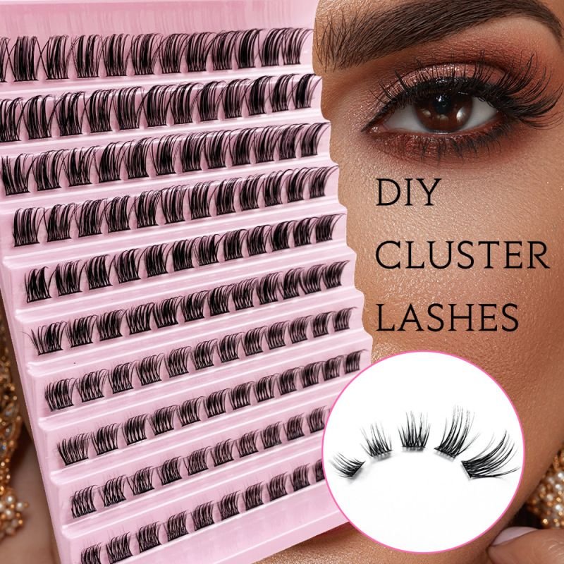 Women Fashion Segmented Single Cluster Self-Grafting False Eyelashes