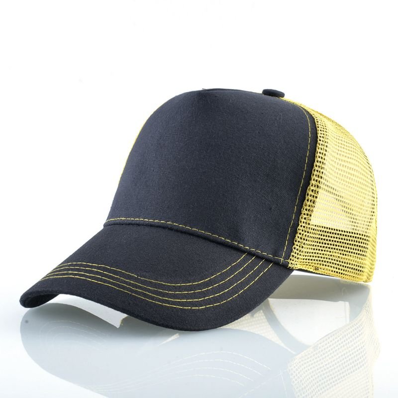 Custom Men Casual Solid Color Breathable Truck Hat