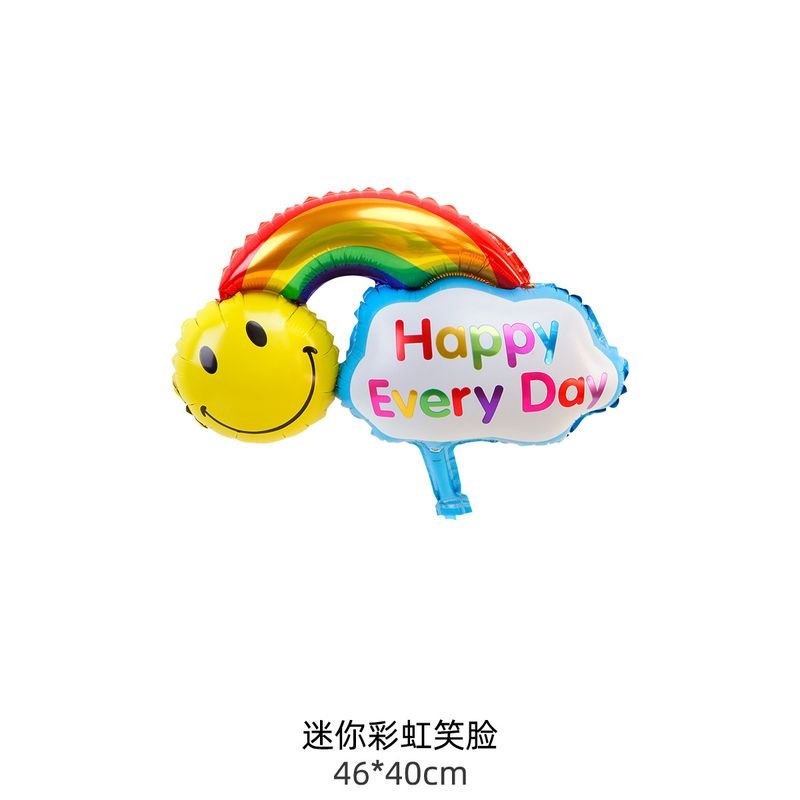 Cartoon Cute Birthday Party Clouds Rainbow Sunflower Smiley Balloon Decoration