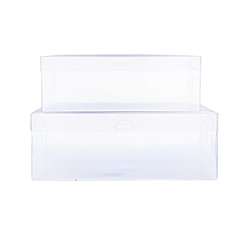 Folding Storage Shoe Box Flip-Type Packaging Transparent Plastic Shoe Box