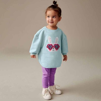 Kids Toddler Girls Spring Autumn Casual Cute Cartoon Fleece Long Sleeve Sweatshirts Pants Sets