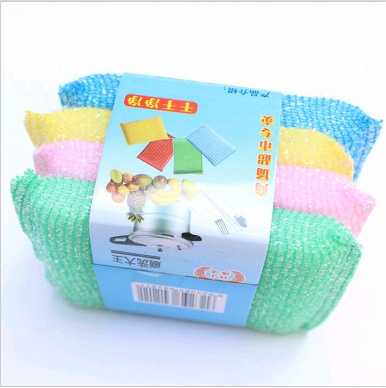 4pcs Kitchen Useful Scouring Pad