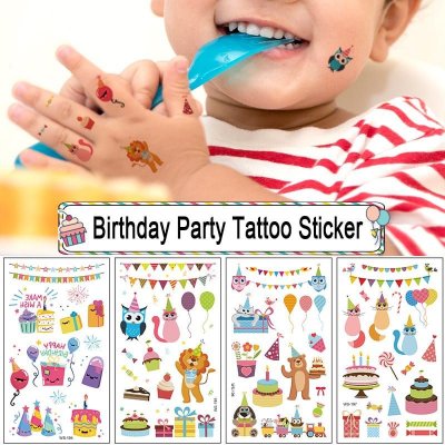 Kids Birthday Party Waterproof Tattoo Sticker