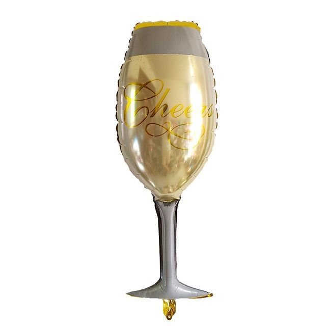 Simple Creative Champagne Beer Bottle Flamingo Wine Glass Aluminum Film Balloon Holiday Party Venue Decoration