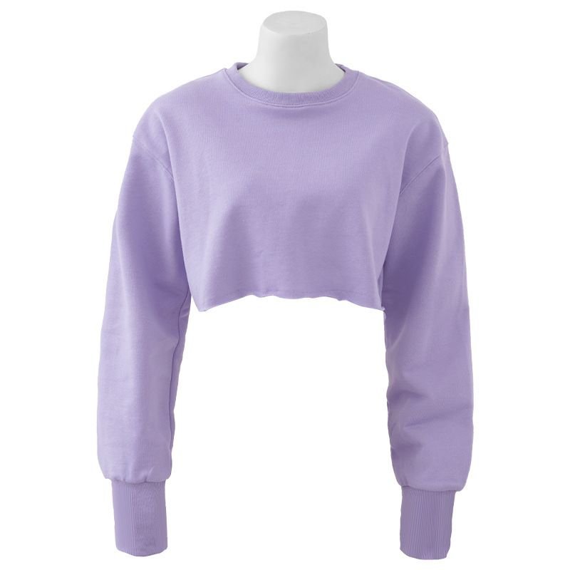 Women Fashion Pullover Long-Sleeved Yoga Fitness Sportswear Crop Sweatshirt Custom