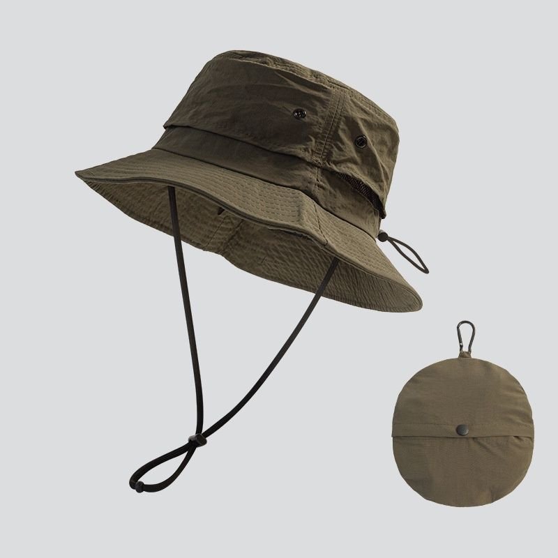 Men Women Outdoor Sunscreen Quick-Drying Foldable Storage Hiking Bucket Hat Custom