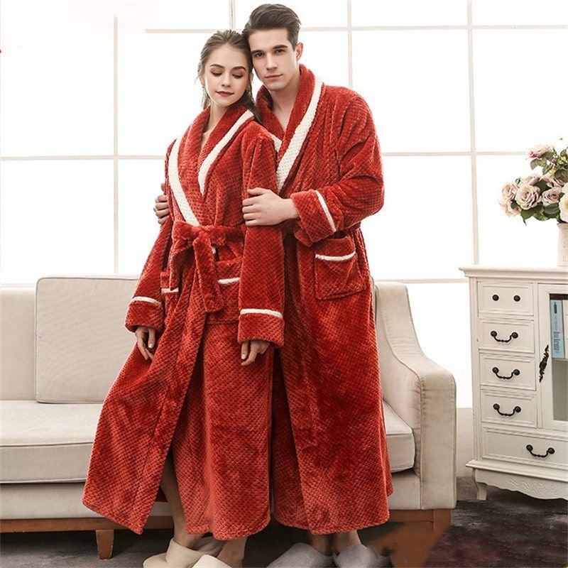 M-3XL Couples Fashion Color Blocking Sleepwear