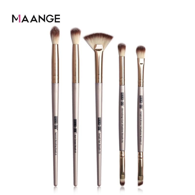 5Pcs/Lot Eye Shadow Blending Eyeliner Eyelash Eyebrow Brushes Set