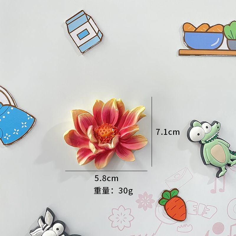 Simple Creative Home Three-Dimensional Tulip Bouquet Resin Refrigerator Magnets