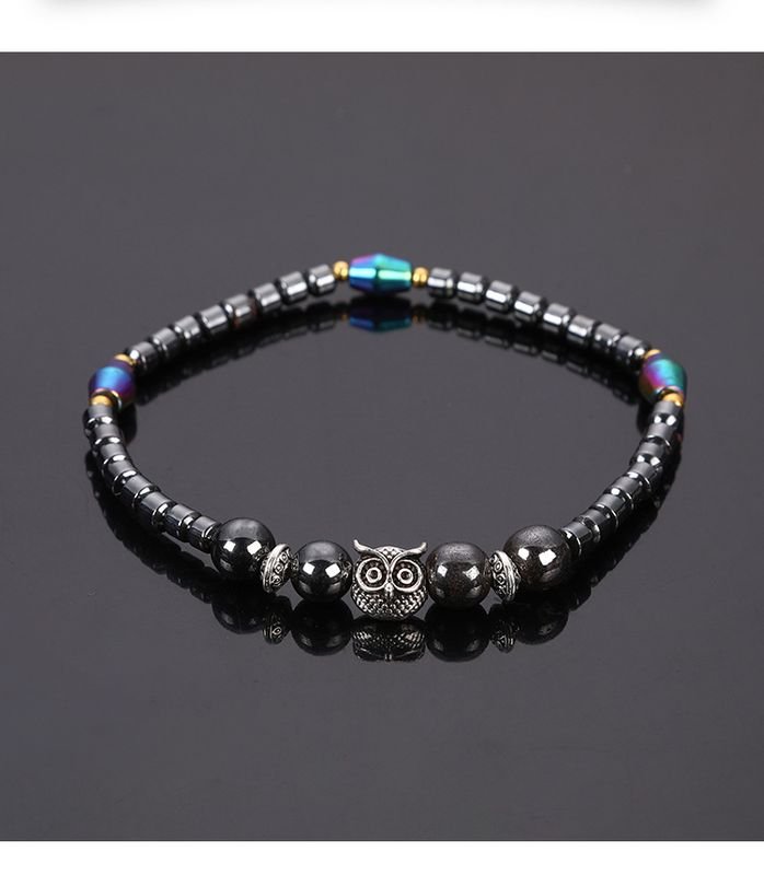 Women Fashion Creative Owl Magnetic Anklet