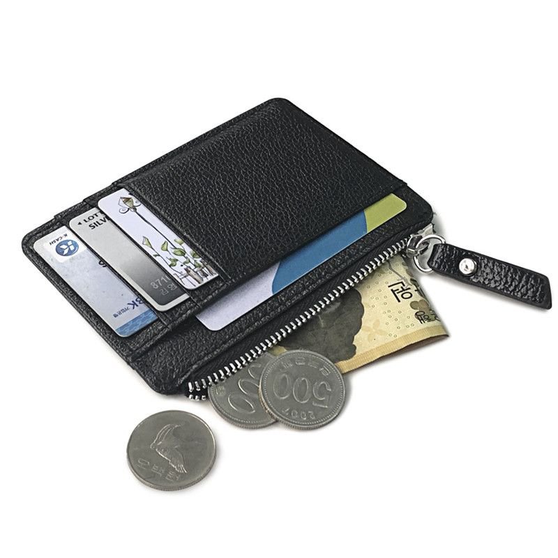 Women Solid Color Zipper Multiple Card Slots Wallet