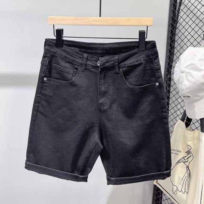 Men Summer Fashion Casual Solid Color Plus Size Straight Denim Shorts