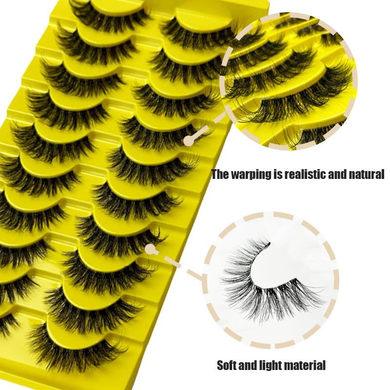 Women Simple Natural Long Imitation Mink False Eyelashes