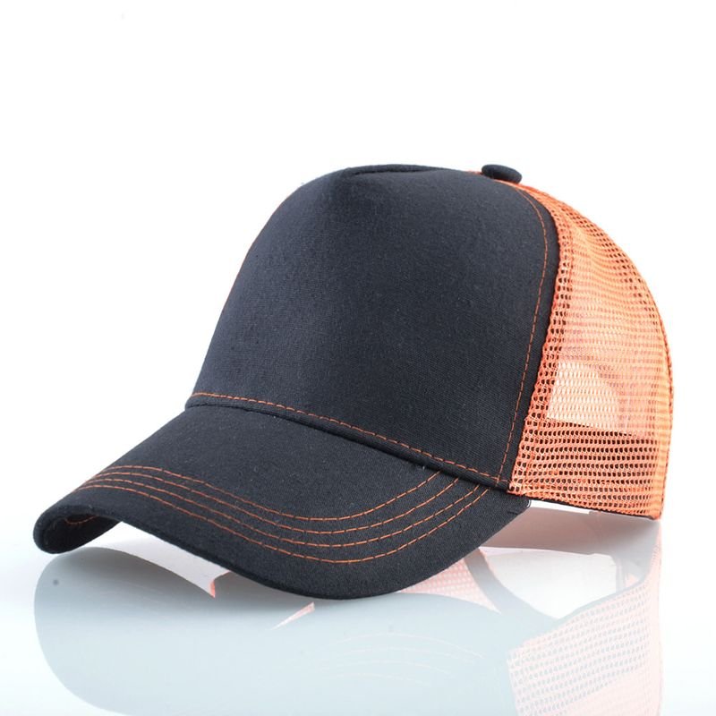 Custom Men Casual Solid Color Breathable Truck Hat