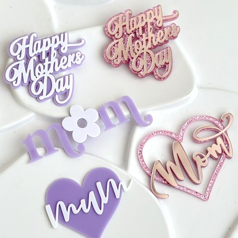 Double Layer Mother'S Day Mom Acrylic Cake Decoration