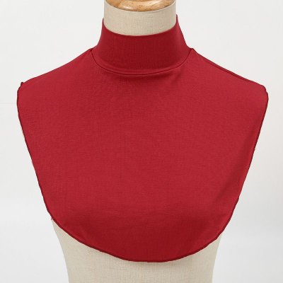 Women Fashion Solid Color Simple Base Shirt Cover Scarf False Collar