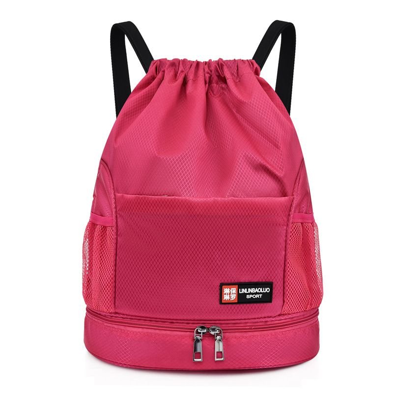 Men And Women Wet And Dry Separation Drawstring Pocket Sports Backpack