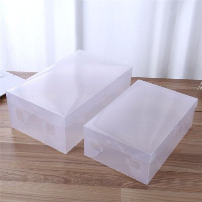 Folding Storage Shoe Box Flip-Type Packaging Transparent Plastic Shoe Box