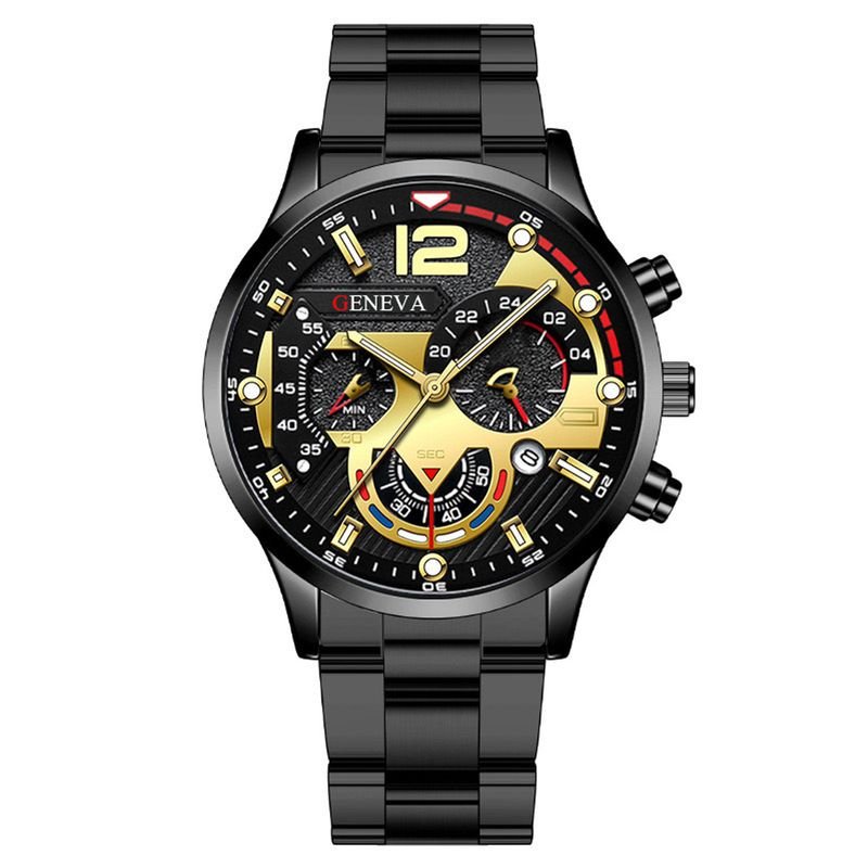 Men Business Steel Band Calendar Quartz Watch