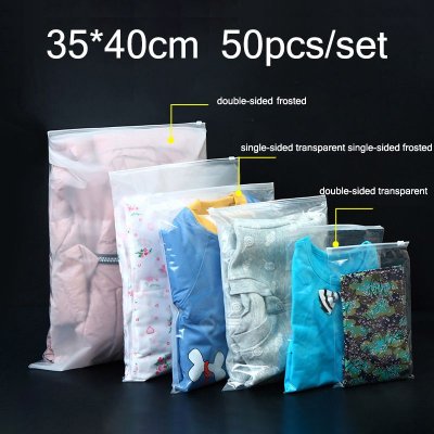 35*40cm 50pcs/set Ziplock Packaging Bag With Support Custom Your Logo