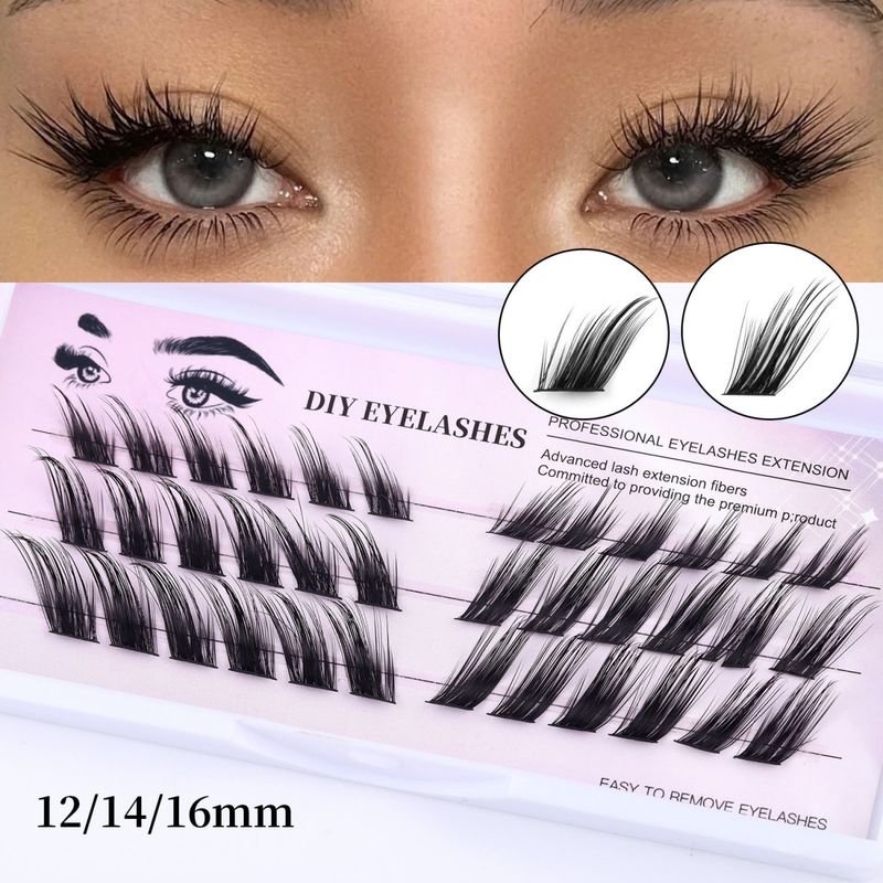 Diy Segmented Single Cluster Grafting Oblique Flying False Eyelashes