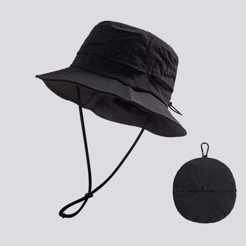 Men Women Outdoor Sunscreen Quick-Drying Foldable Storage Hiking Bucket Hat Custom