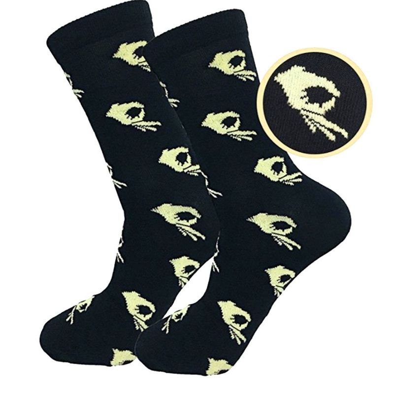 Men Fashion Casual Crazy OK Cartoon Pattern Cotton Socks