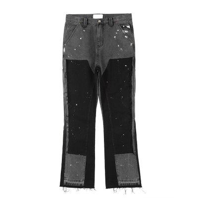 Men Fashion Casual Vintage Street Tide Stitching Jeans