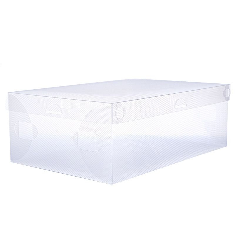 Folding Storage Shoe Box Flip-Type Packaging Transparent Plastic Shoe Box