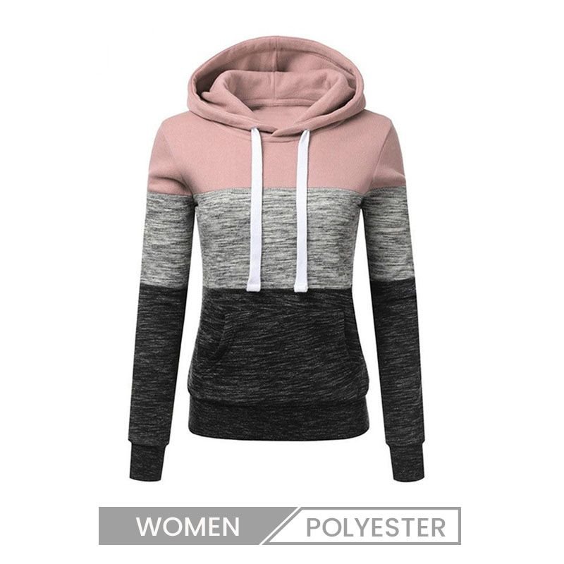 Women Casual Color-Block Hoodie Custom