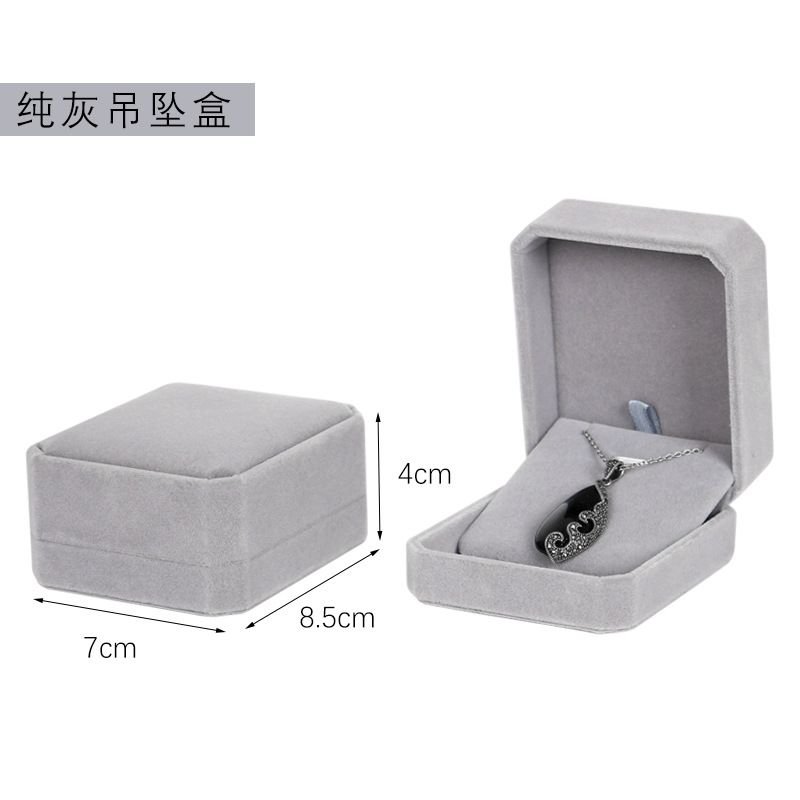 Jewelry Packing Box High-Grade Velvet Ring Necklace Storage Packaging Box