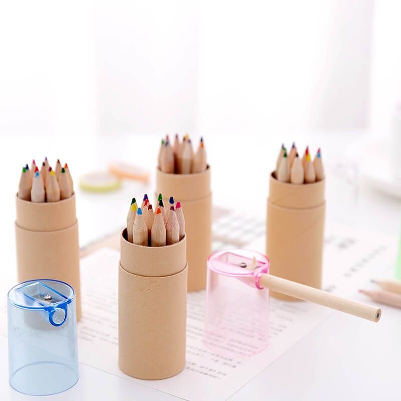 Creativity Canister Packaging 12 Colors Pencils