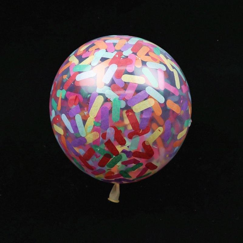 12 Inch Color Long Confetti Paper Sequins Ice Cream Transparent Balloon Holiday Party Scene Layout