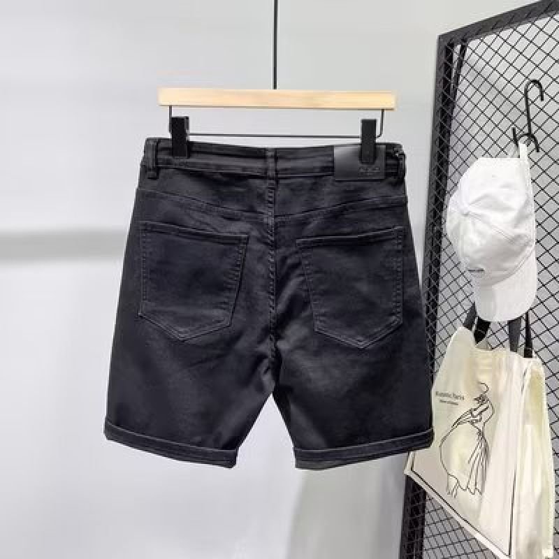 Men Summer Fashion Casual Solid Color Plus Size Straight Denim Shorts